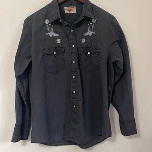 Vintage 1970’s Western snap shirt Men’s Large